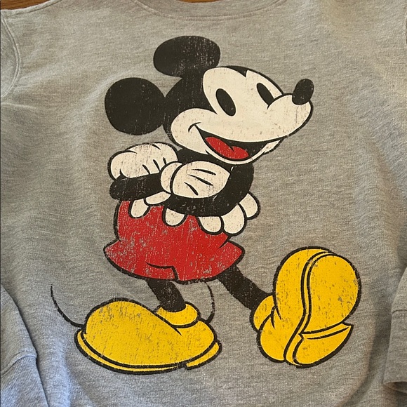 Women’s Gray Mickey Mouse Crewneck Sweatshirt - Picture 2 of 4